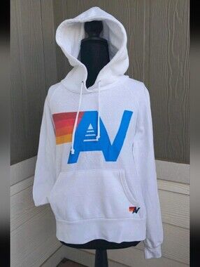 Aviator Nation Hoodie XS Pullover AV Logo Graphic Sweatshirt